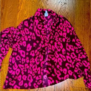 pink cheetah blouse